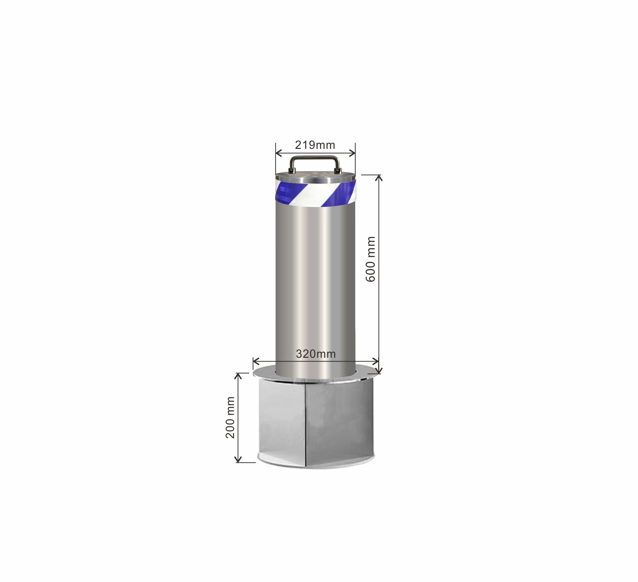 Zento China Bollards Manufacturer Cheap Security Crash-Resistant Urban Street Removable Locking Bollards