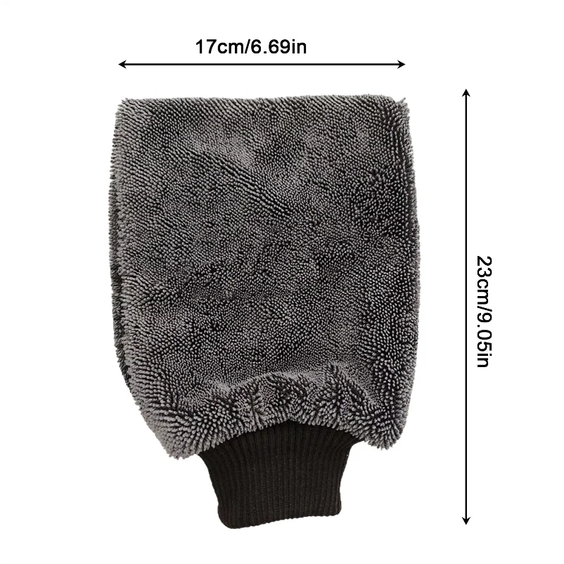 Car Wash Gloves Polyester Yarn Fleece Gloves Washing Wiper Car Cleaning Towel Auto Dust Washer Mitt Car Cleaning Accessories view 6
