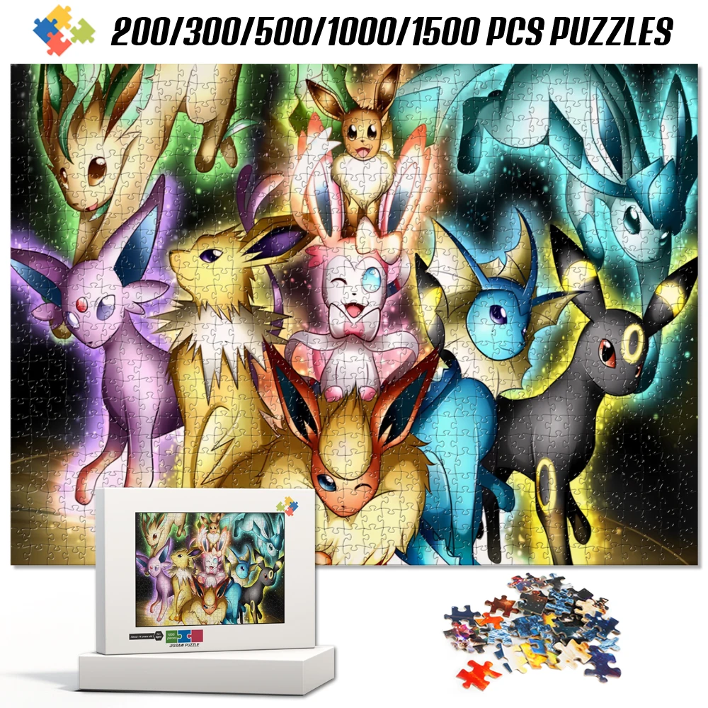 ポケモン-eeveelutions-星空ジグソーパズル-1080-1500-ピース-12-2-教育脳ゲーム-レジャー-モンテッソーリおもちゃ-子供-大人向け