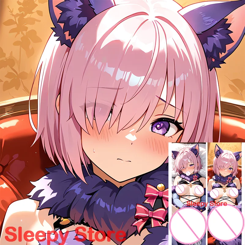 Dakimakura أنيمي Mashu KyrieLight على الوجهين طباعة بالحجم الطبيعي وسائد للجسم غطاء التخصيص لتقوم بها بنفسك الكبار المخدة ai فتاة #2