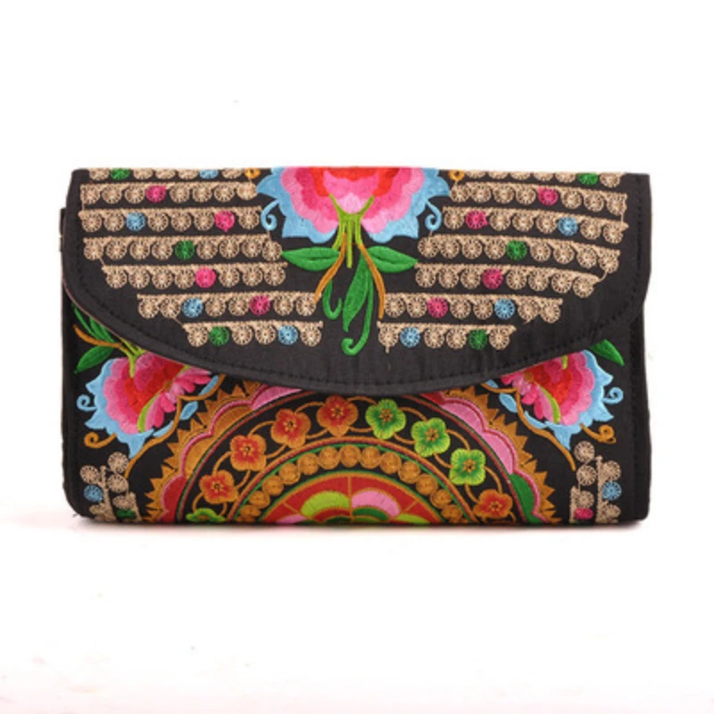 Ethnic Style Embroidery Women Bags Floral Embroidery Ladies Shoulder Crossbody Bag National Canvas Cover Vintage Bags for Women