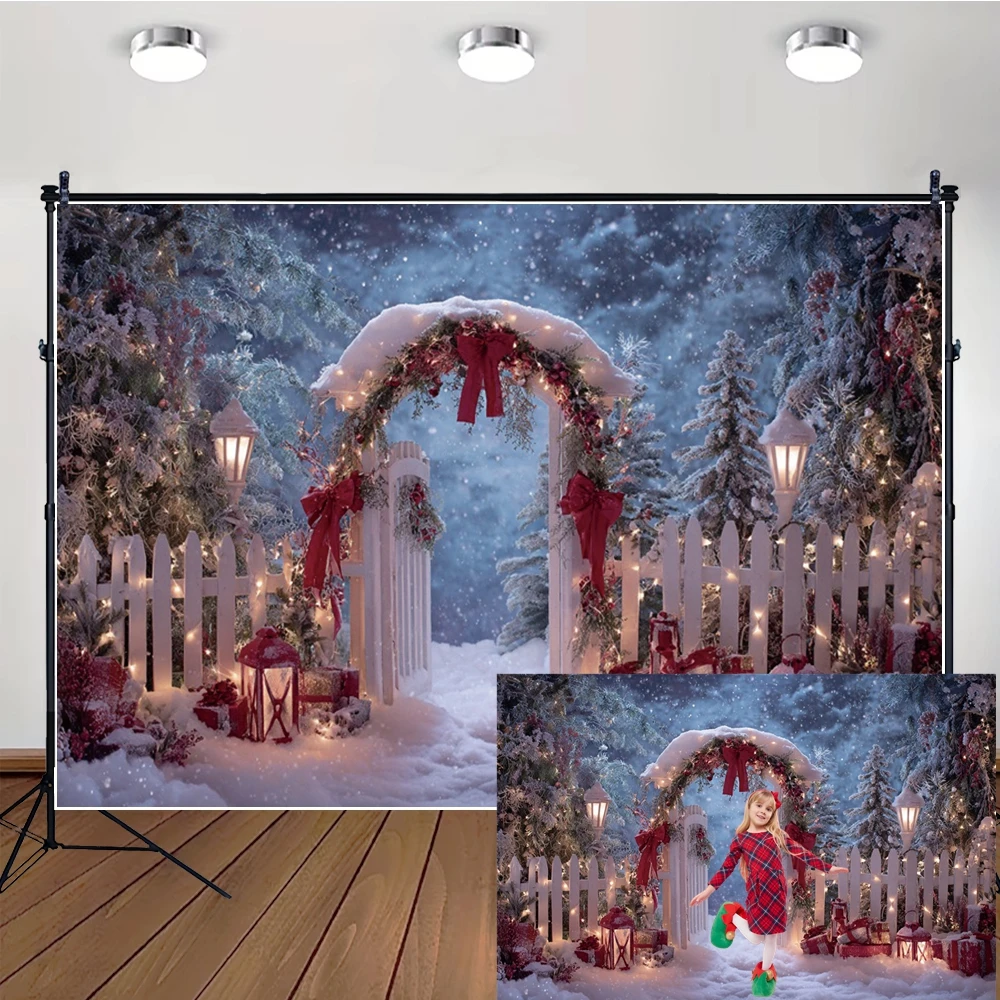 

MOON.QG Christmas Lamp Winter Night Background Backdrop Kids Studio Photo Photozone Portrait Photography Props Party Decoration