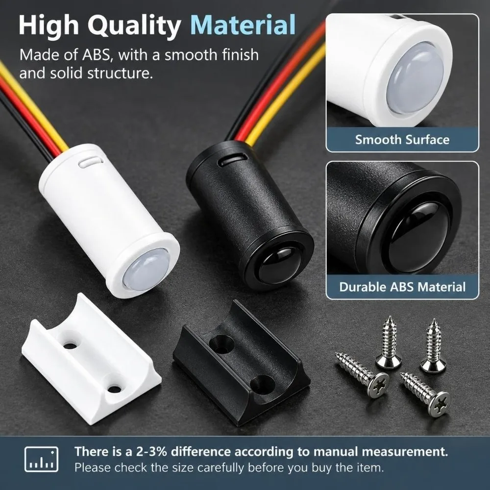 New DC12V 24V Motion Sensor Switch 120 Degree Turn Off Delay Automatic Light Switch 3-5M Detection Range LED Sensor Light