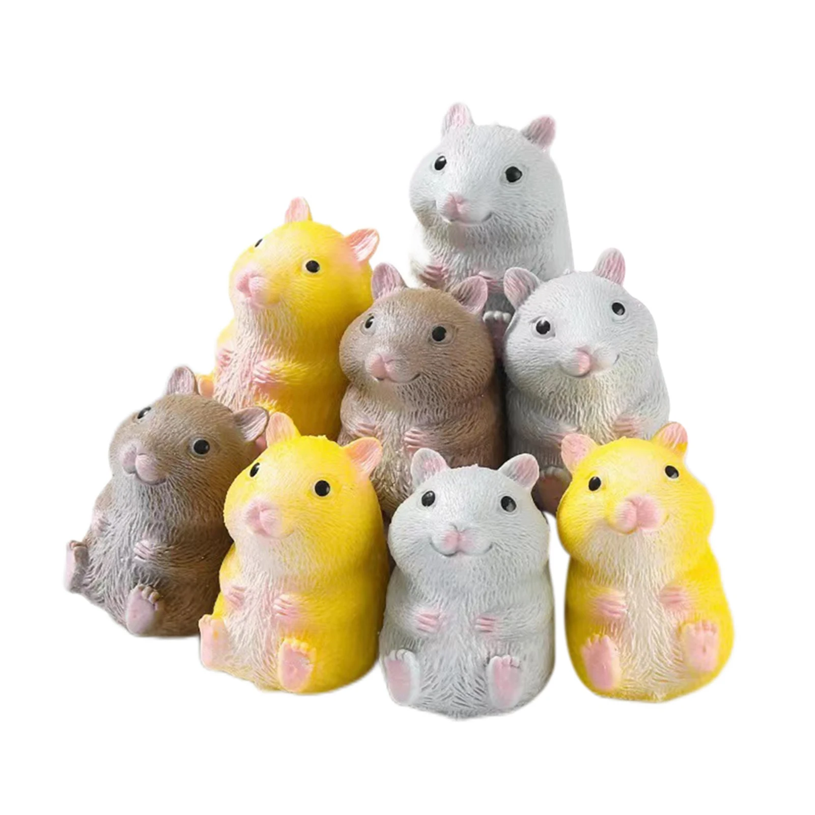 New Cartoon Hamster Shape Squeeze Fitt Decompression Sensor Finger Stress Toy Random Novelty&Amusements Quick Rebound