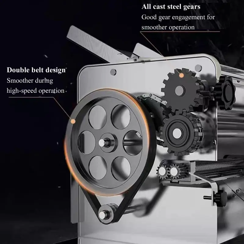 

Noodle Machine Electric Dough Roller Stainless Steel Desktop Commercial Kneading Pasta Maker Noodle Press Machine 2200W