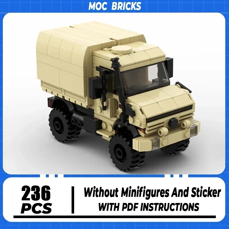 Moc-bloques de construcción de vehículos del ejército alemán, modelo militar U4000, tecnología Modular, juguetes de ensamblaje, regalos de vacaciones