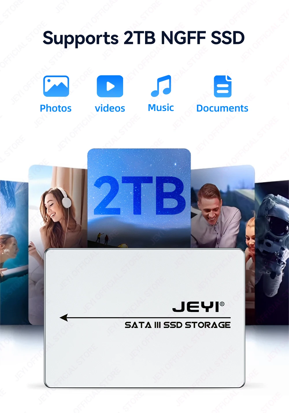 JEYI M.2 NGFF zu SATA 3.0 Festplattengehäuse, 6 Gbit/s, hohe Geschwindigkeit, unterstützt bis zu 2 TB, tragbares Mobilgerät, unterstützt 2230/42/60/80 SSD – Detail 7