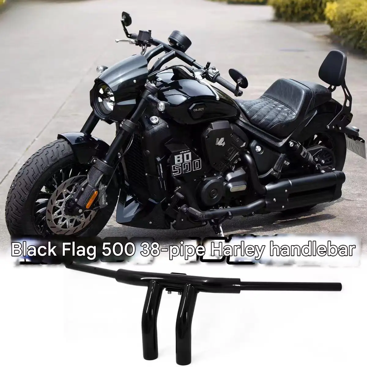 For Benda BD DARK FLAG 500 modified Harley style steering column thick handlebar high quality rear tilt steering handle