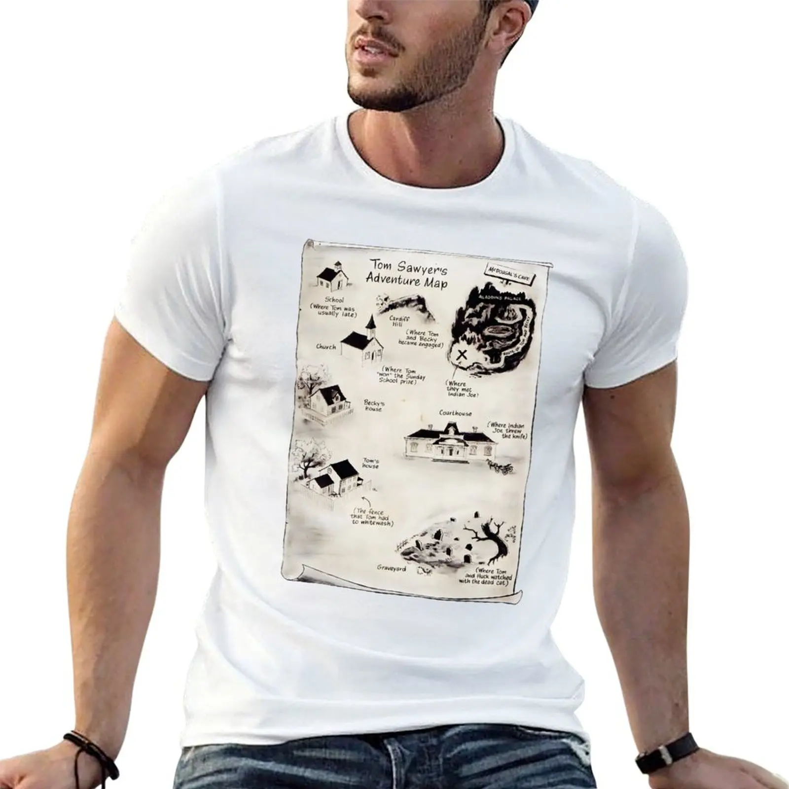 Mark Twain Tom Sawyer T-Shirt Soft Touch Basic Cotton T-Shirt