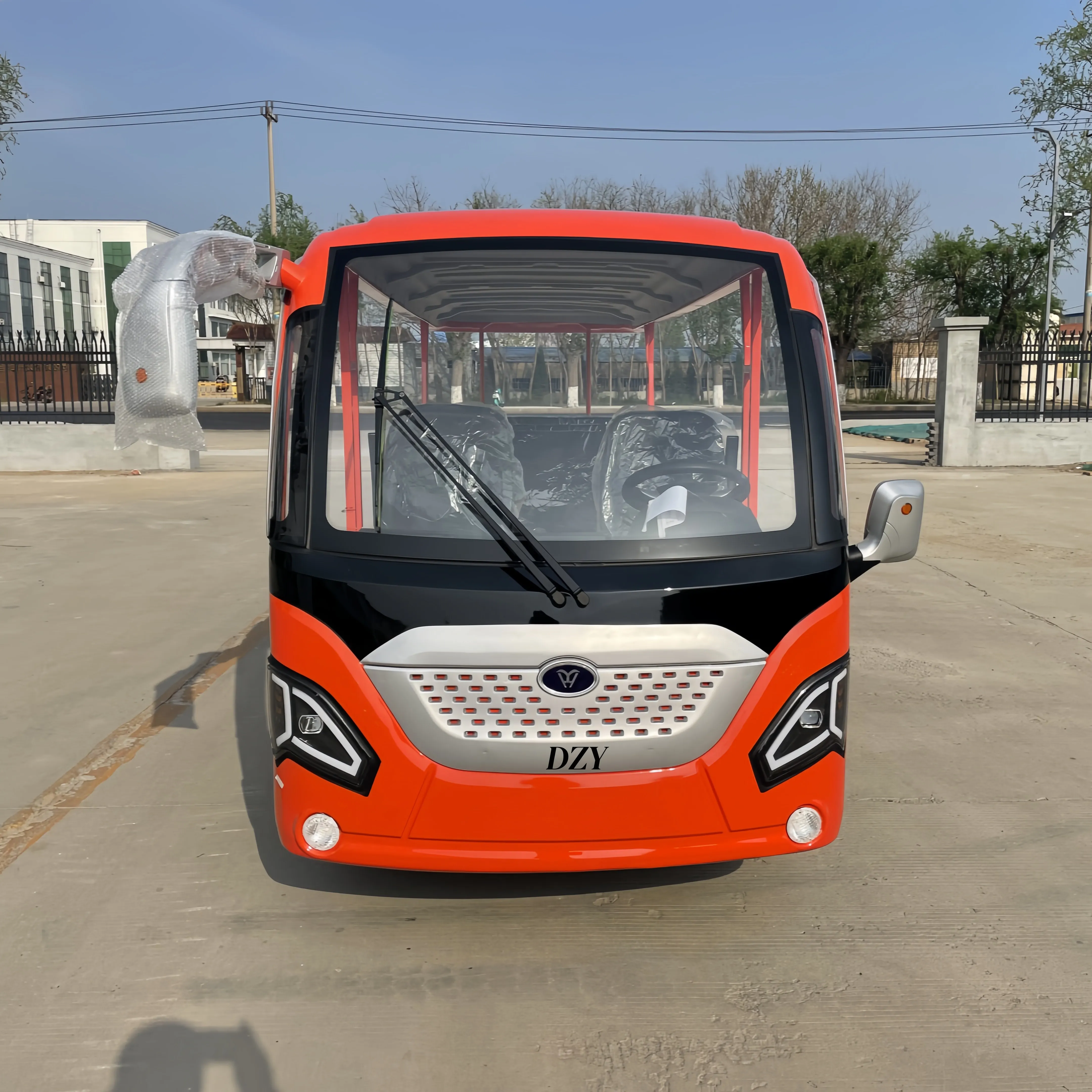 14 Seats Electric Mini Bus Sightseeing Shuttle Bus Wholesale Low Price for City School Transportation