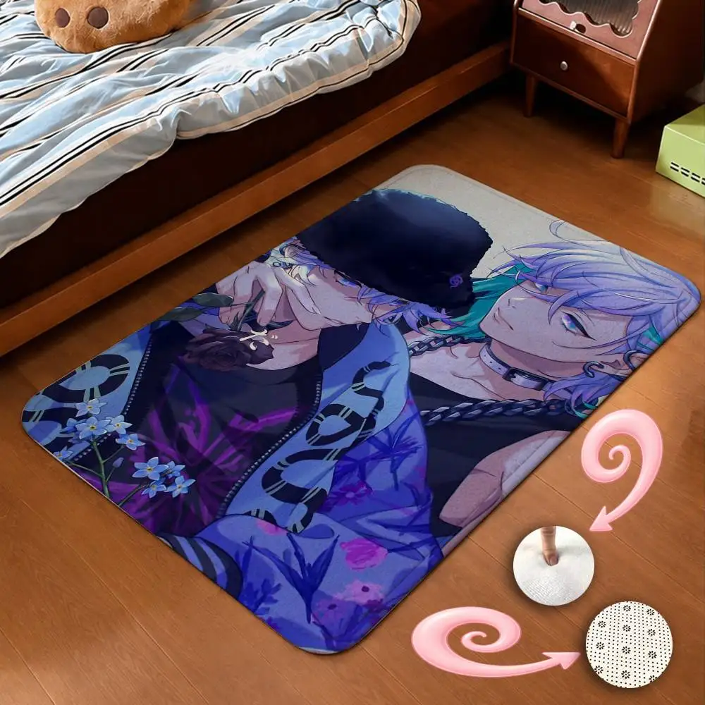 C-Cozmez Twin K-Kanata x Nayuta Home Decor Short Plush Floor Mat, Non-Slip & Easy to Clean for Multi Doorways