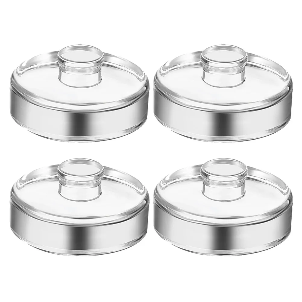 4Pcs Glass Fermenting Weights for Wide Mouth Jars Premium Thick Glass Weights Keep Vegetables Submerged Fermentation Canning