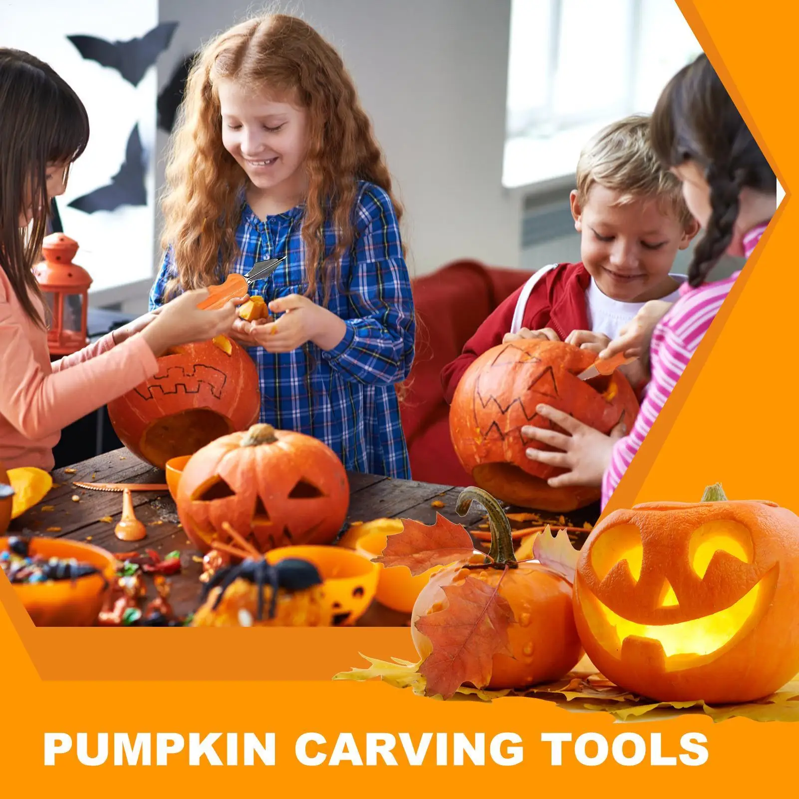 

Набор инструментов для резьбы по тыкве на Хэллоуин, набор инструментов для гравировки на Хэллоуин, 37 предметов, шестерни из нержавеющей стали с сумкой для хранения