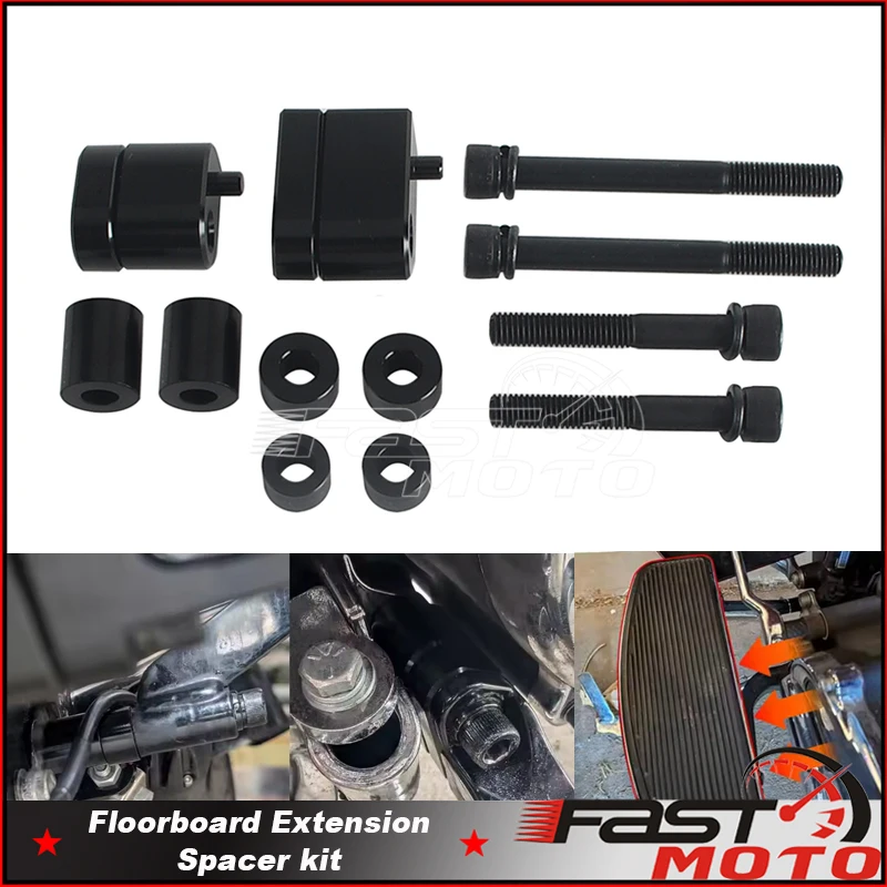 

Motorcycles Footboards Extension Kit 1" Footrest Pedal Footpeg Extender For Harley CVO Electra Glide Ultra Limited FLHTKSE FLHTK
