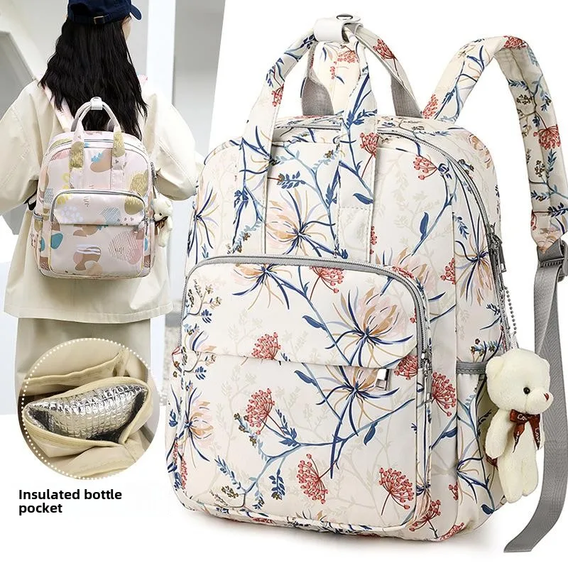 

Large Capaci Mommy Storage Bapa Multi-Functional Insulated Breast Milk Storage Baby Mother Bag with Multiple Caren...