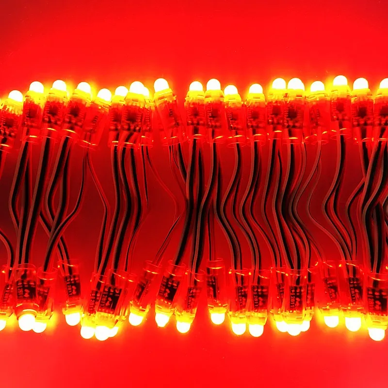 50 шт. 5 в WS2811 2811 IC RGB полноцветные пиксели цифровой адресный 12 мм светодиодный модуль светильник Водонепроницаемая Рождественская гирлянда