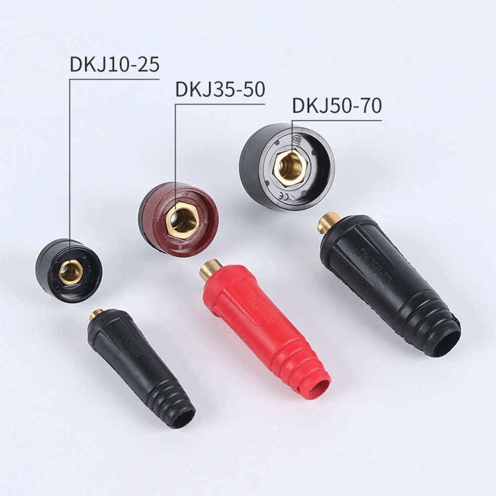 DKJ 10-25/35-50/50-70 Welding Cable Connector Europe Welding Machine Male Cable Connector Socket Plug Quick Fitting Connector