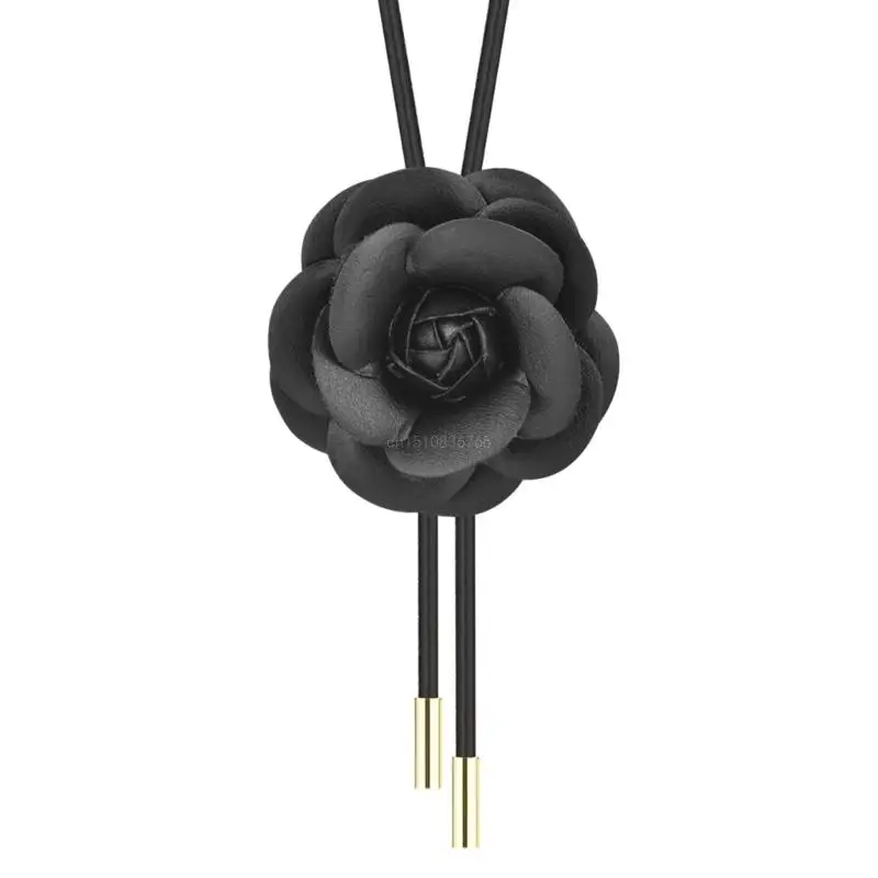 

Dark Choker Bolo Tie Necklaces Perfect for Weddings, Parties, and Date Outings X4YC