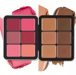 12 & 16 Kleuren Romig Blush Palet Matte Blush Crème Cover Langdurige Rouge Crème Blusher Concealer All-In-One Make-Up Palet