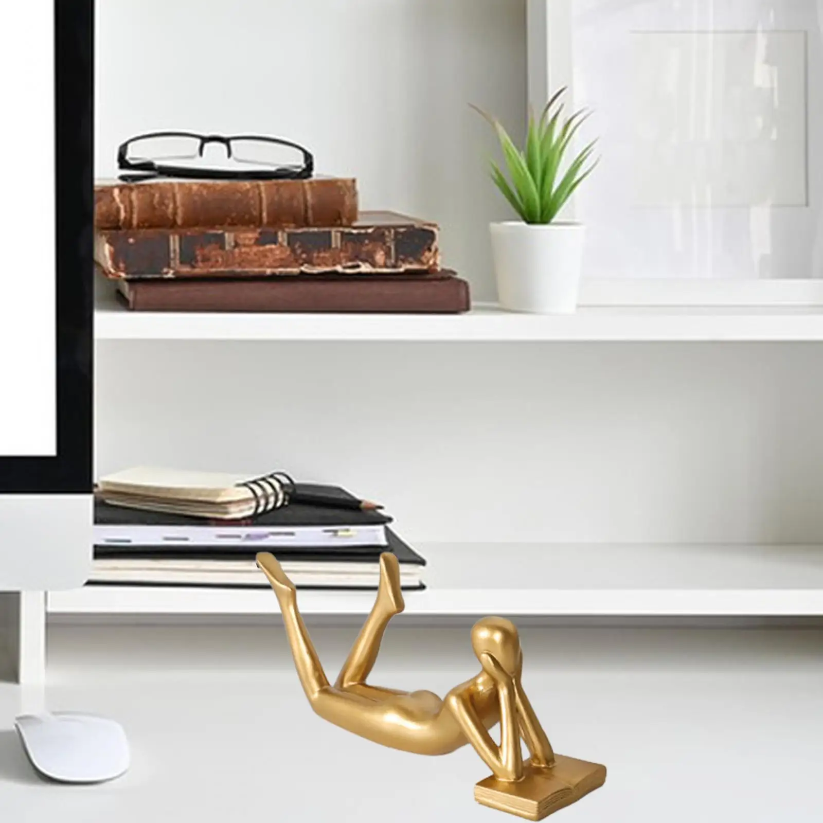 抽象思想家像ゴールデン収集価値のある装飾図書館ホテルオフィス用