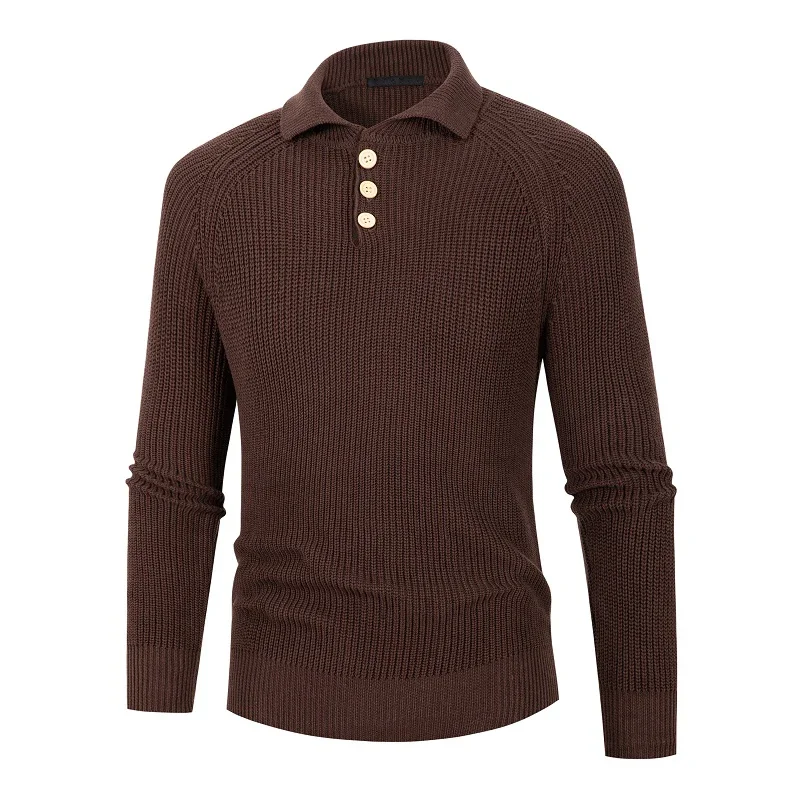 

2023 Men's New Winter Sweater Pullover Knit Top Autumn Clothes Fashion Cold Shirt Collar Plus Size Large Sweatshirt