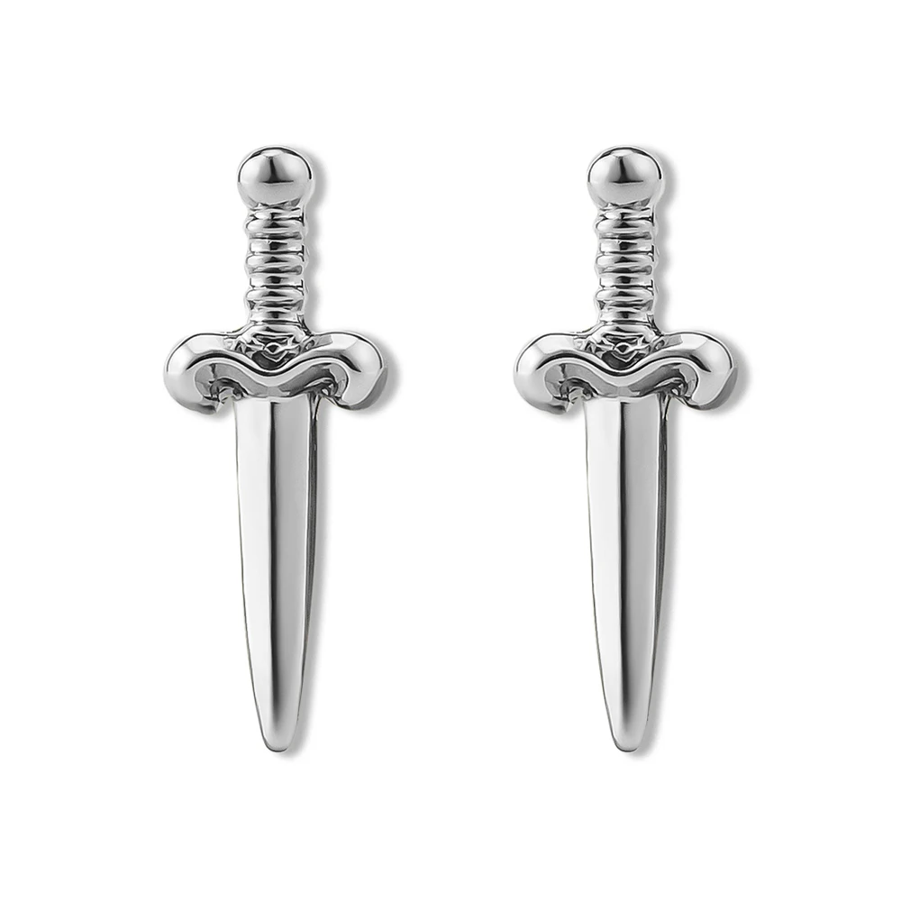 

Gothic Style Small Sword Stud Earring Dark Series Punk Band Hip Hop Boy Girl Cosplay Party Earrings Jewelry Accessories Gifts