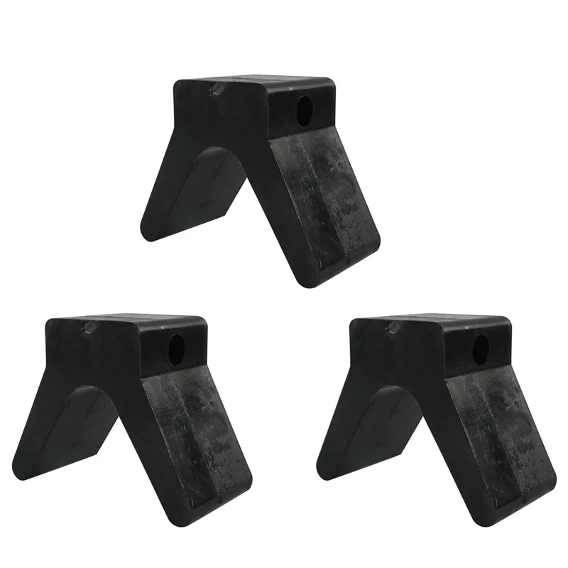 

3X V-образный ограничитель для прицепа для лодки, резиновый ограничитель для прицепа, не оставляющий следов монтажное отверстие, ширина 2 дюйма, 4-дюймовый V-образный отверстие