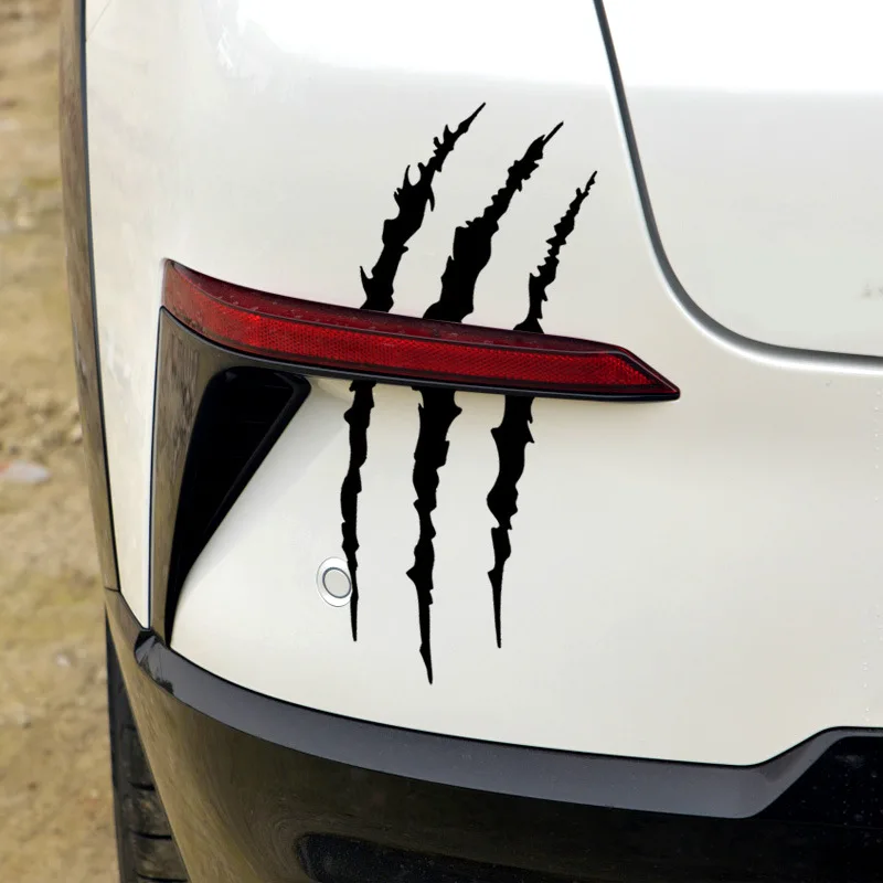 دراجة نارية خوذة ملصقات الوحش مخلب الخدوش شريط مقاوم للماء DIY تجديد دراجة نارية خزان الوقود درابزين جسم السيارة ملصق #6