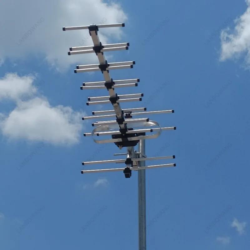 15 Elements DTMB TV Antenna Built-In Filter Stable Signal Reception Digital Terrestrial Television Aerial For Indoor Outdoor Use