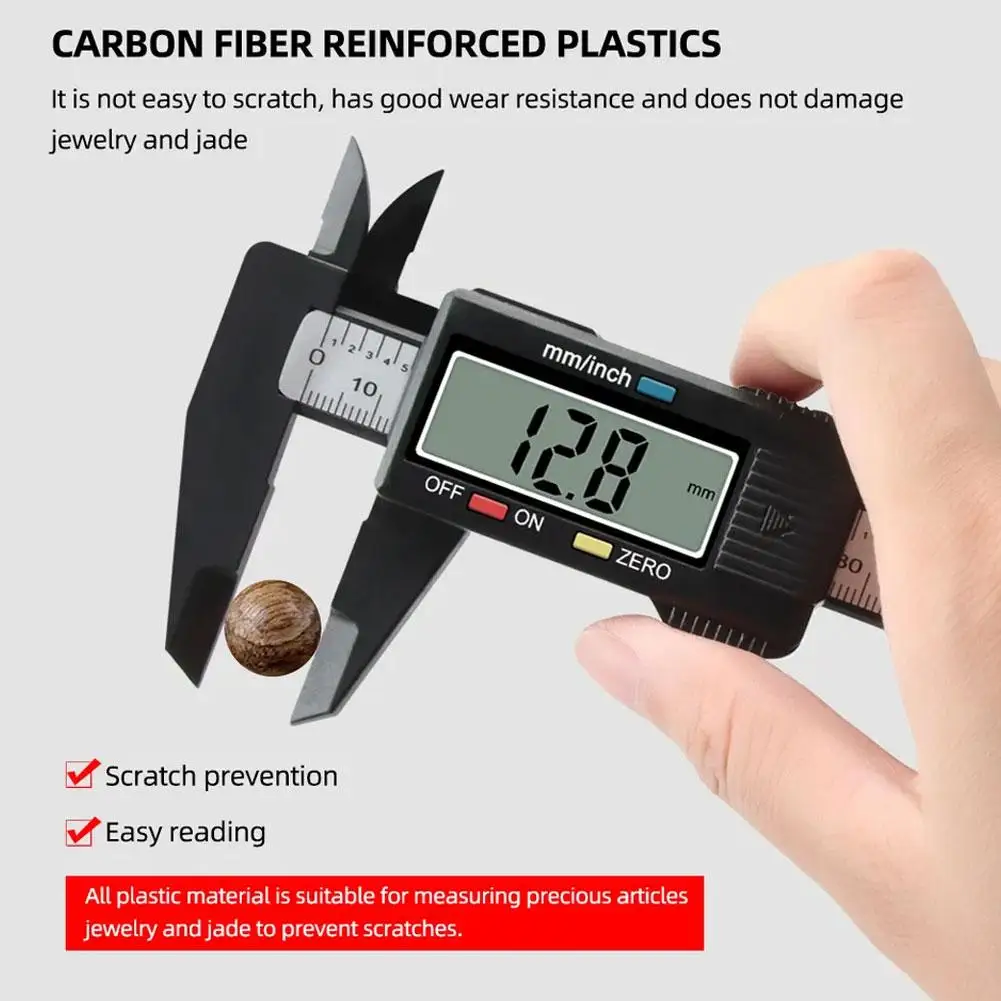 Electronic Digital Caliper Carbon Fiber Dial Vernier Caliper Gauge Micrometer Measuring Tool Digital Ruler image 4