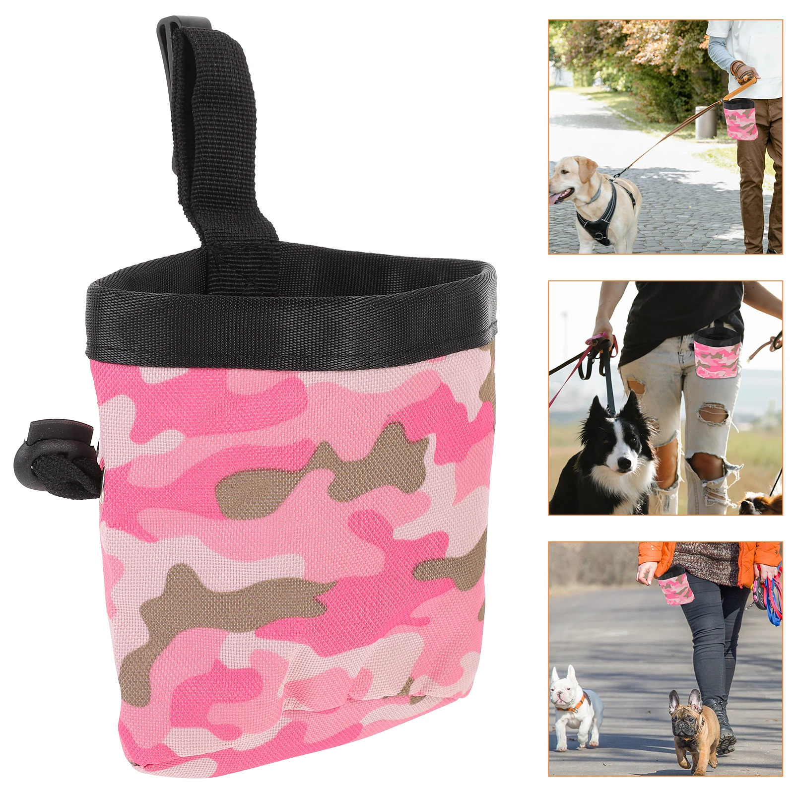 

Camouflage Pet Training Pouch Bag Treat Pouch Dog Snack Container Outdoor Food Holder