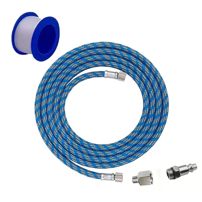 Quick Connect Air Pump Hose Kit, A High-Quality 6-Foot Nylon Braided Airbrush Hose, With Standard 1/8 Inch And 1/4 Inch Fittings
