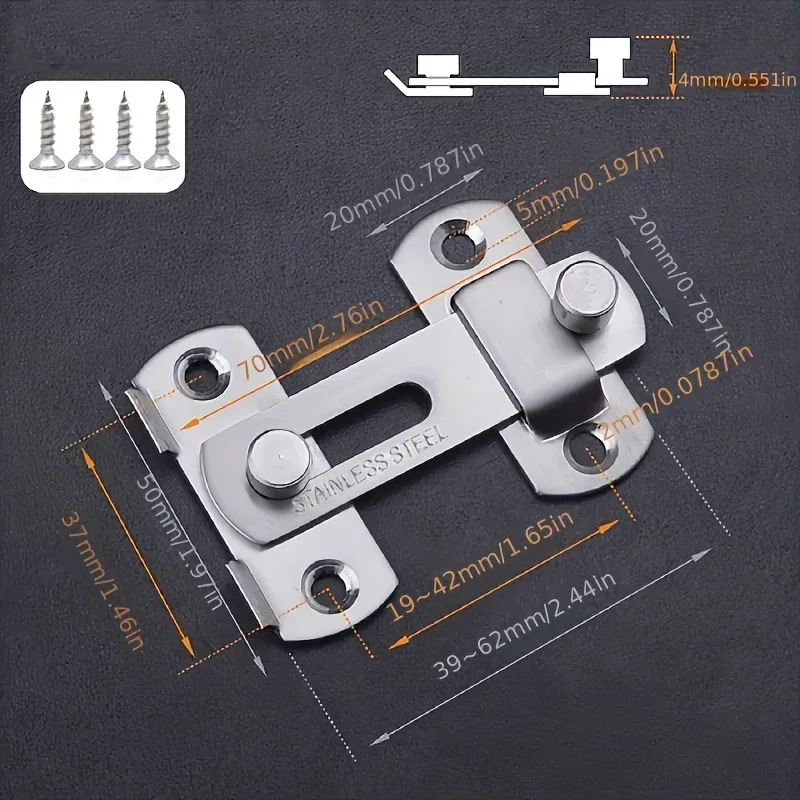 Stainless steel door lock guard - Industrial grade, sturdy and durable, safe image 2
