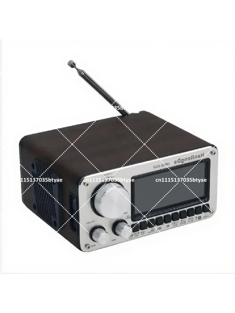 Retro Wooden Receiver Dual Speaker Bluetooth 5.2 for FM MW SW VHF UHF AIR WB RX