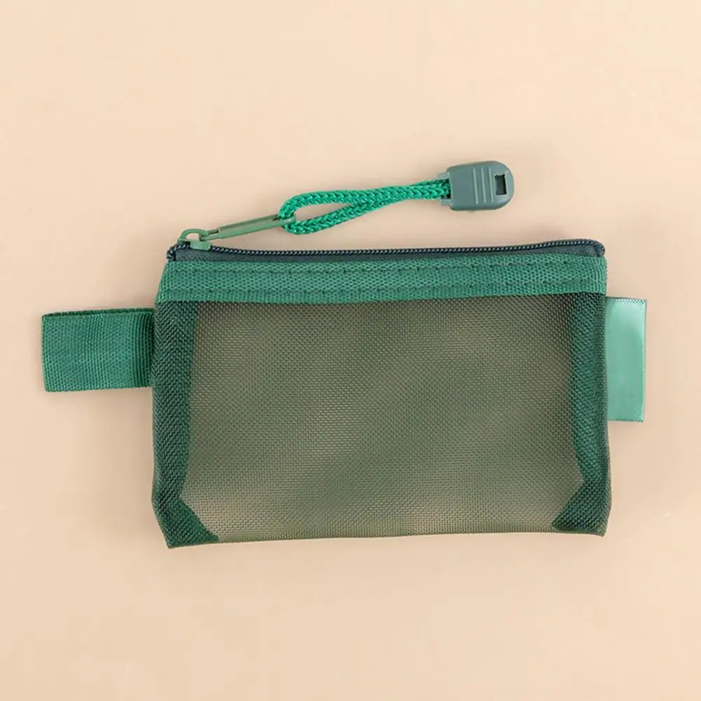 Small Mesh Purse Small Purse with Zipper Closure Nylon Mesh Wallet for Capacity Storage Compact Stylish Organizer for Home