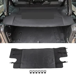 Rear Cargo Rack Cover Shield Trunk Protector Shade Shield Pad Organizer Black Oxford Cloth for Jeep Wrangler JL JLU (4-Door)