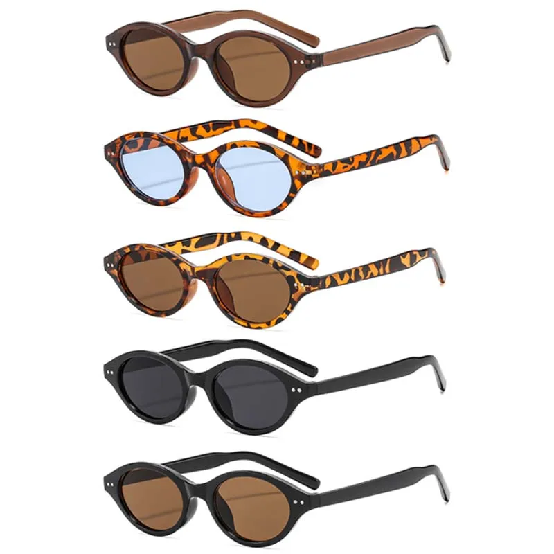 

Vintage Oval Frame Sunglasses Individualistic Ultra Light Unisex Outdoor Travel Beach Ultraviolet-proof UV400 Shades Glasses