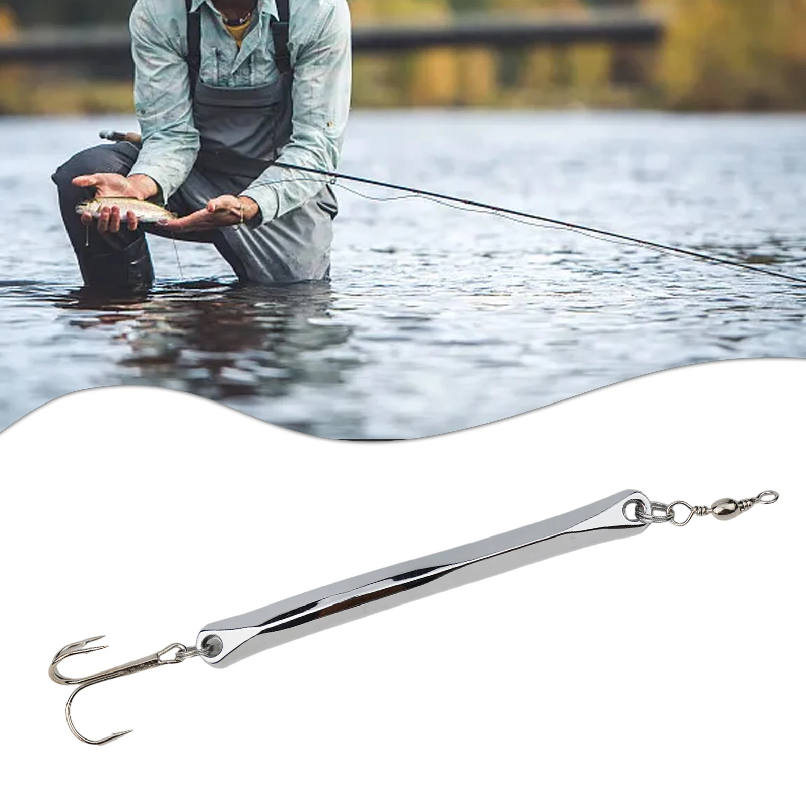 Bait Fishing Lure Study Pollock Replacement Sea Spare Sprat Accessories Bar Style Easy Installation Zinc Alloy