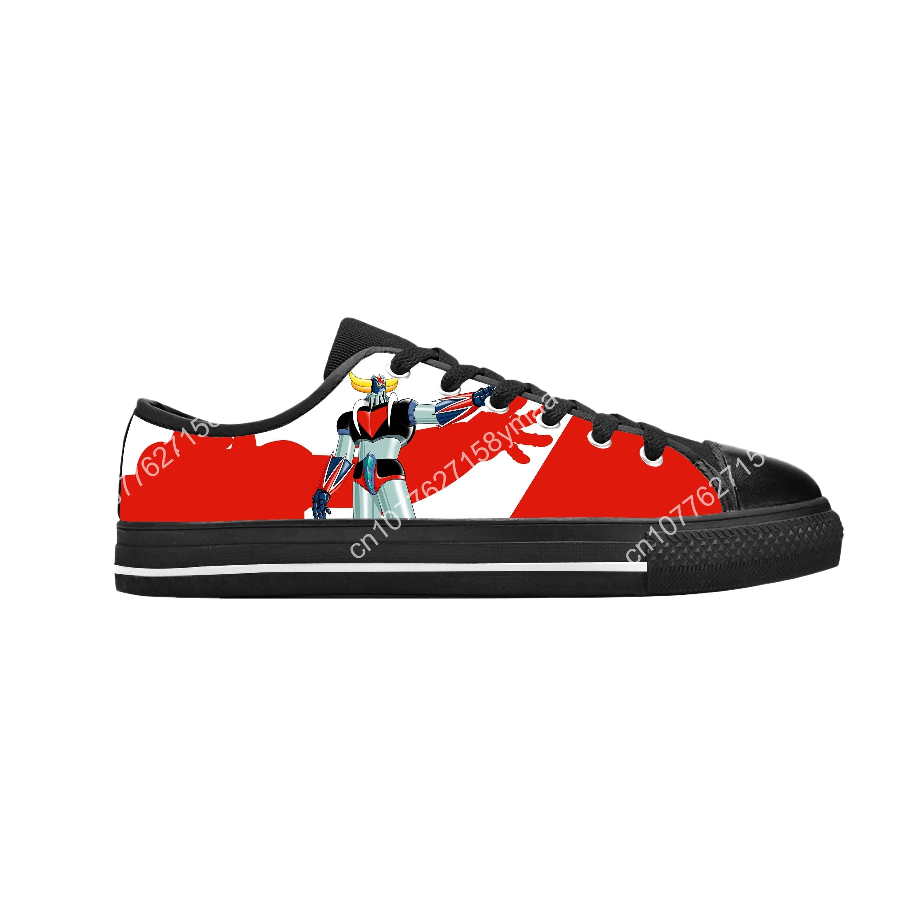 Anime Cartoon Manga UFO Robot Grendizer Goldrake Casual Cloth Shoes Low Top Comfortable Breathable 3D Print Men Women Sneakers