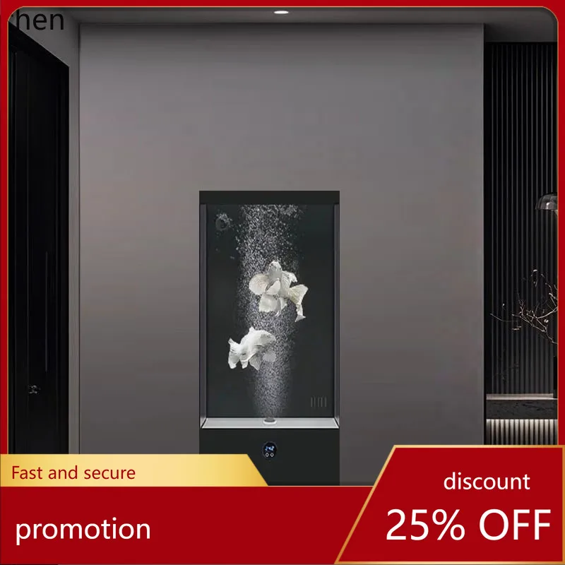 

CZ Living Room Side Table Fish Tank No Water Change Needed High-End Vertical Fish Tank Bottom Filter Lazy Fish Tank