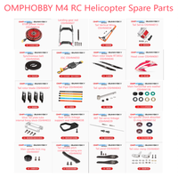 OMPHOBBY M4 RC Helicopter Spare Parts Tail pipe Landing gear Blade Motor Servo Head cover belt ESC Vertical Wing Spindle washer