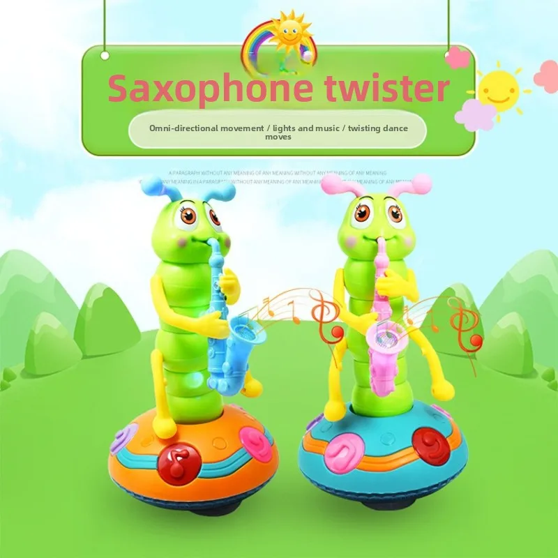 أغنية الموسيقى للأطفال الساكسفون تويستر باغ لعبة خفيفة ملونة عالمية #1