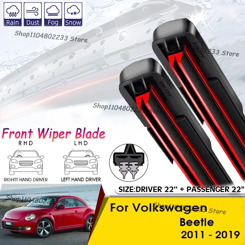 

Front Car Windshield Wiper Cleaning Blade For Volkswagen Beetle 2011-2017 2018 2019 Windshield Windscreen Front Window Blades