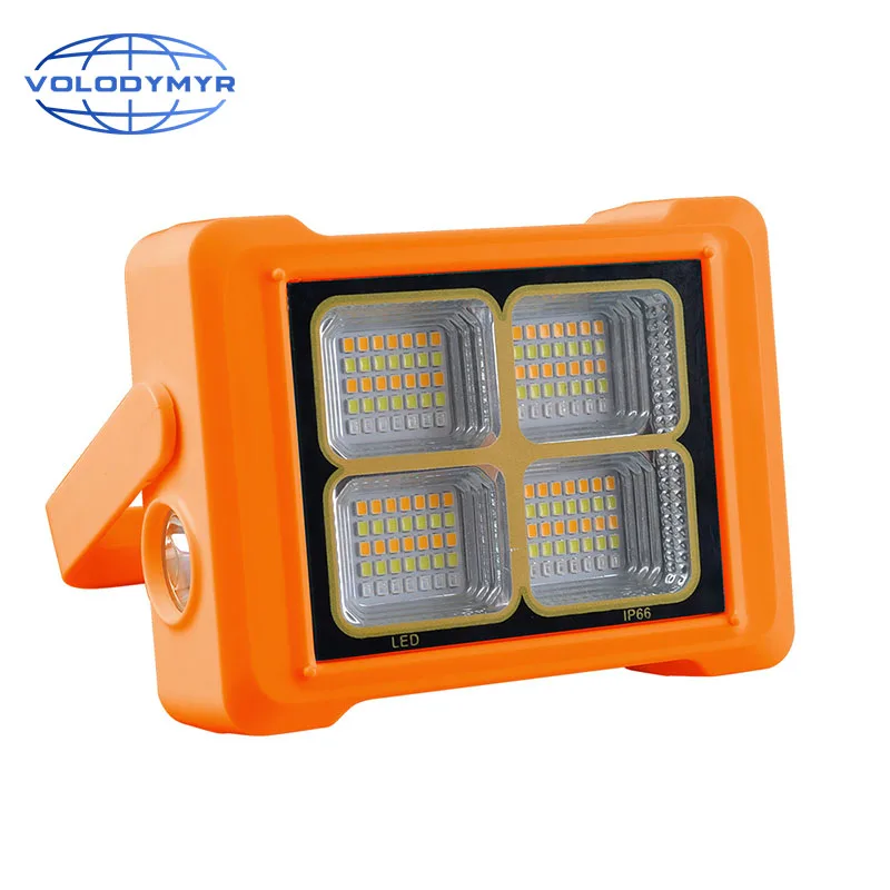 

VOLODYMYR солнечный прожектор портативный фонарик аварийный рабочий свет уличный светодиодный светильник для кемпинга для ремонта автомобиля проверка ухода за автомобилем