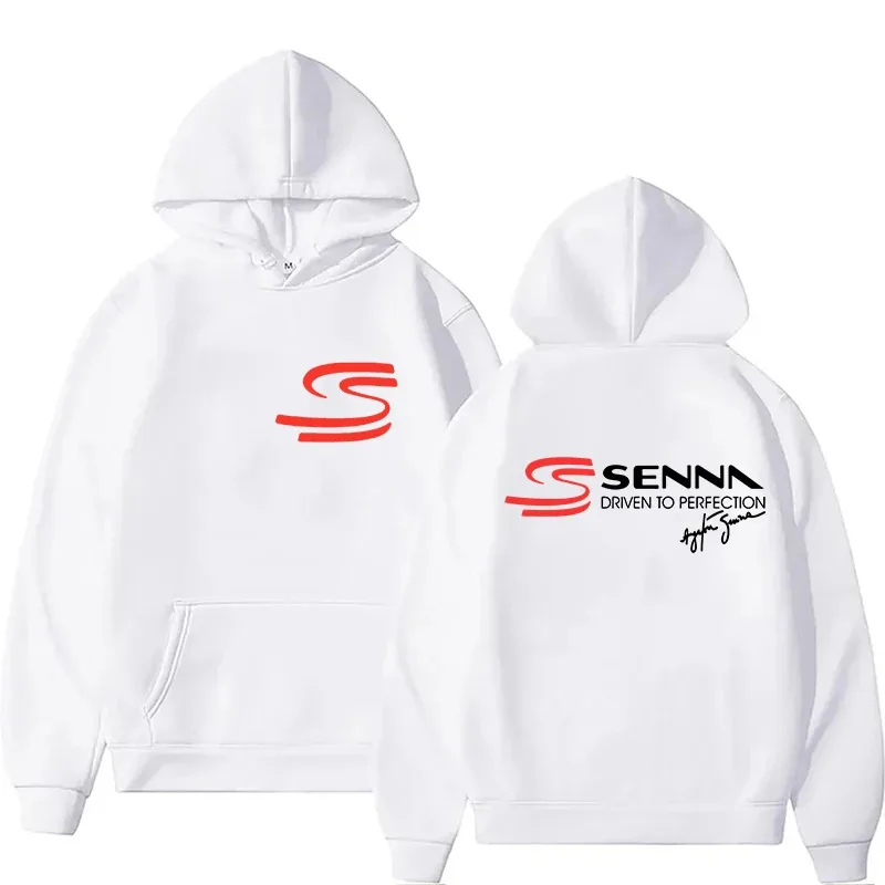 سترة بغطاء للرأس للرجال على الموضة لعام 2025 سترة أيرتون سينا البرازيلية الفورمولا 1 بنمط أسطوري سترة كبيرة الحجم قابلة للتنفس #2