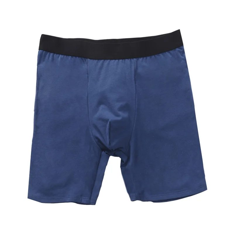 2025, nieuwe herenondergoed, katoenen boxers met hoge taille, sportwitte verlengde effen kleur shorts