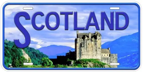 Scotland Castle Novelty Car License Plate Aluminum