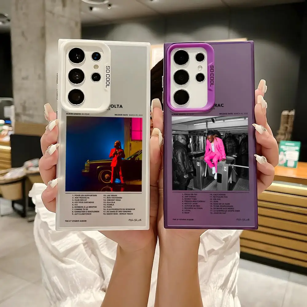 Rapper J-Jok'Air Phone Case For Samsung Galaxy S25 S24 S23 S22 S21 Ultra Plus Laser Hard Colorful Matte Shockproof