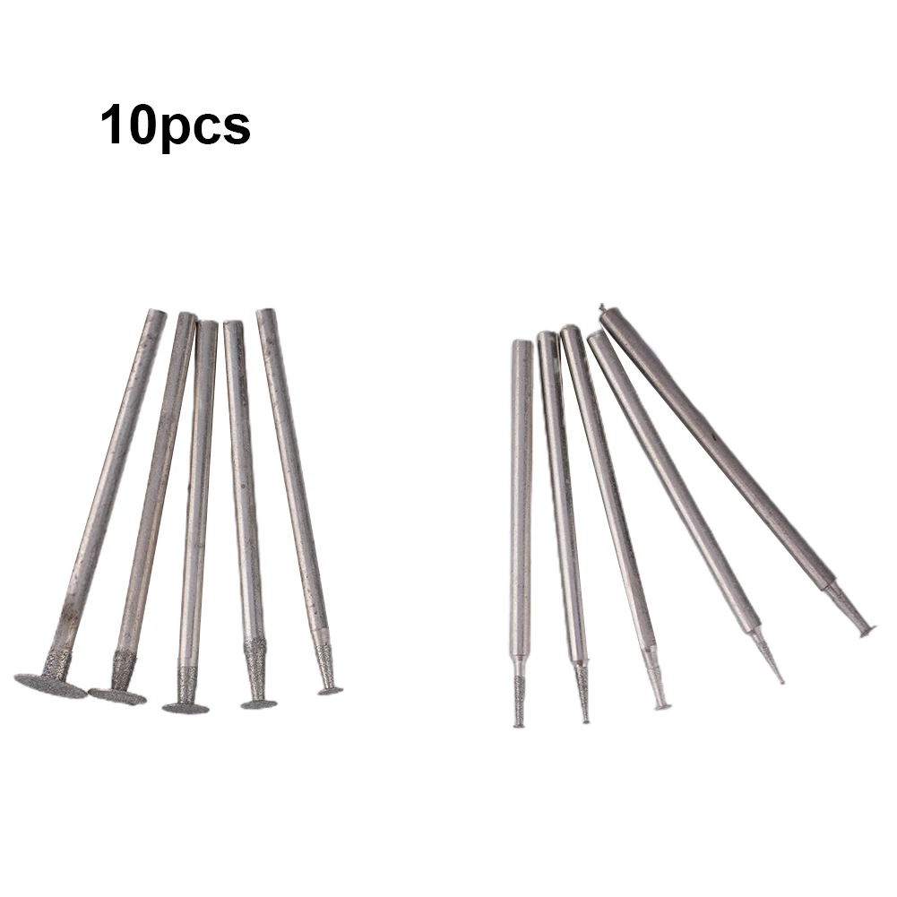 Ultra-Thin T Head Grinding Bit 10pcs Engraving Tools Grinding Head Jade Stone Polishing Power Tools Practical Ultra-Thin