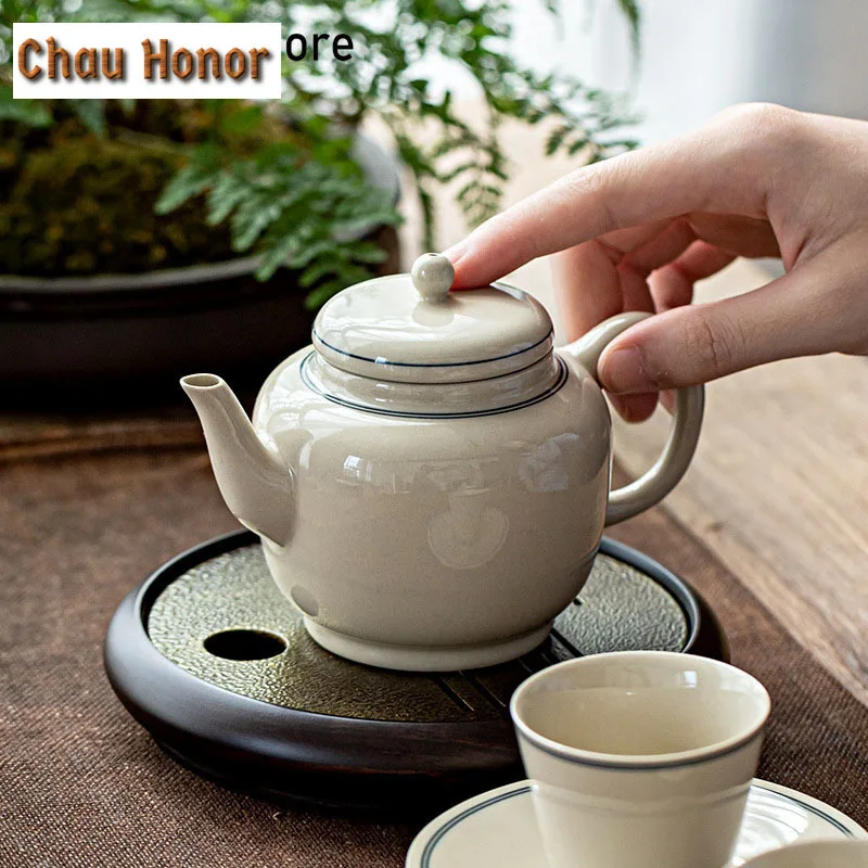 

190ml Boutique Plant Ash Glaze Teapot Ceramic Teapot Japanese Tea Maker Single Pot With Filter Small Teapot Kung Fu Puer Teaware
